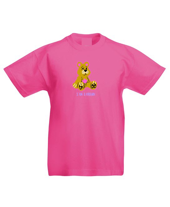 LIMITED EDITION - JUNIOR GOLD SHIMMER SIT DOWN BEAR T SHIRT